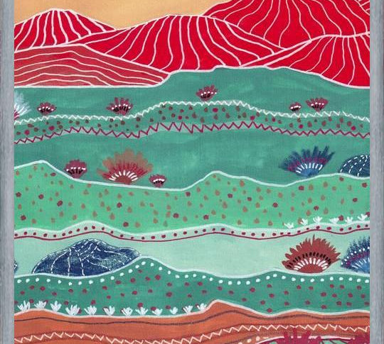 Cuadro Boho Landscape And Red Mountains