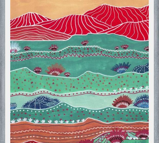 Cuadro Boho Landscape And Red Mountains