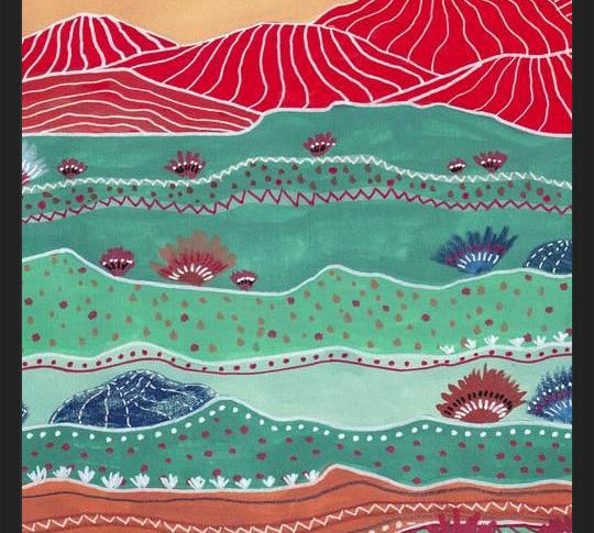 Cuadro Boho Landscape And Red Mountains