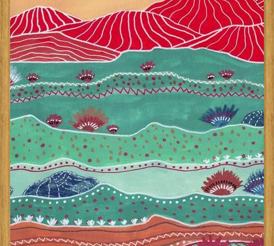 Cuadro Boho Landscape And Red Mountains