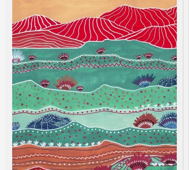 Cuadro Boho Landscape And Red Mountains