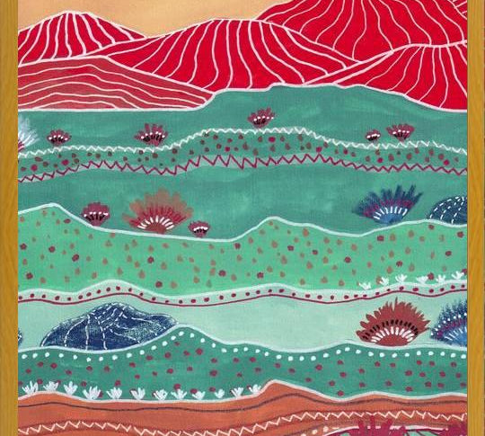 Cuadro Boho Landscape And Red Mountains