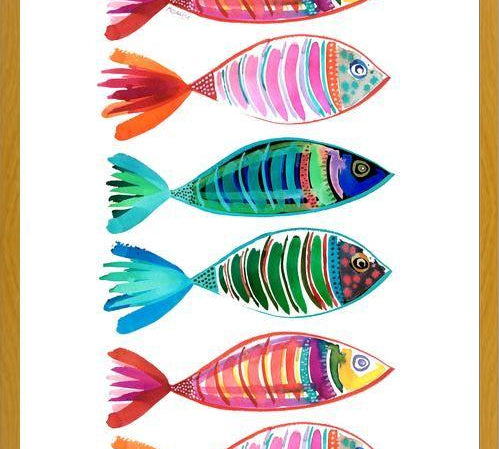 Cuadro peces full color