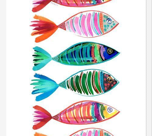 Cuadro peces full color