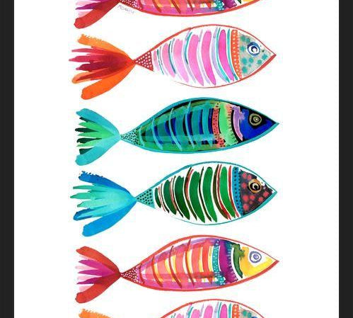 Cuadro peces full color