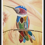 Cuadro Colibrí descansando en una rama