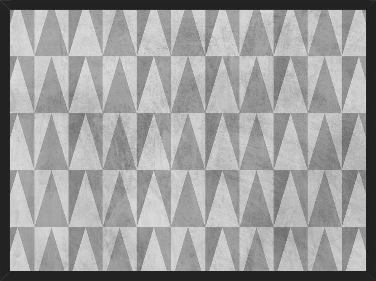 Cuadro Geométrico Triângulos - Gris
