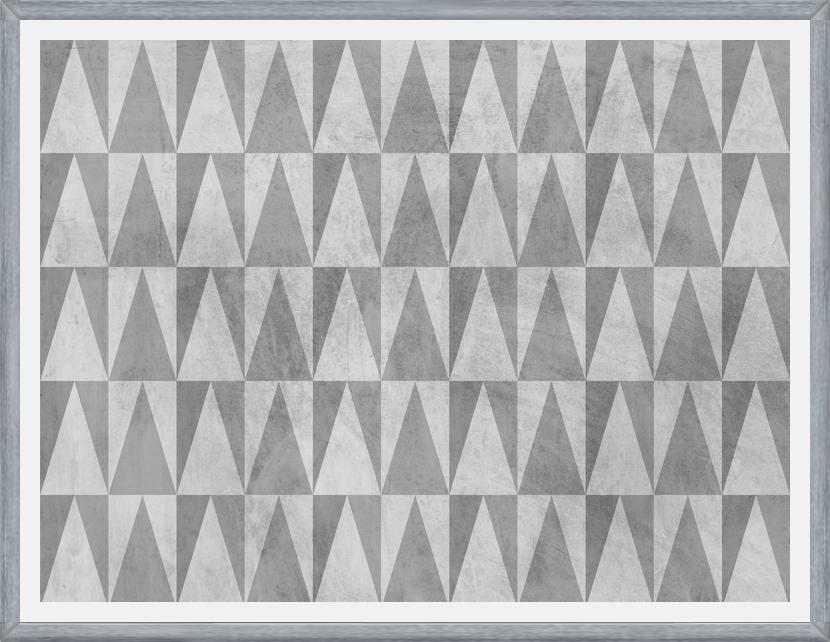 Cuadro Geométrico Triângulos - Gris