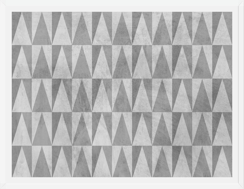 Cuadro Geométrico Triângulos - Gris