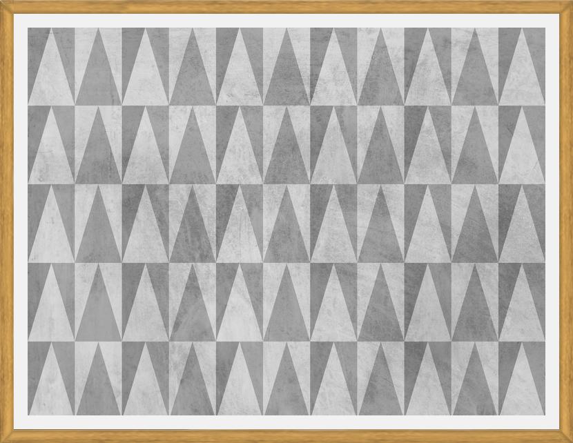 Cuadro Geométrico Triângulos - Gris