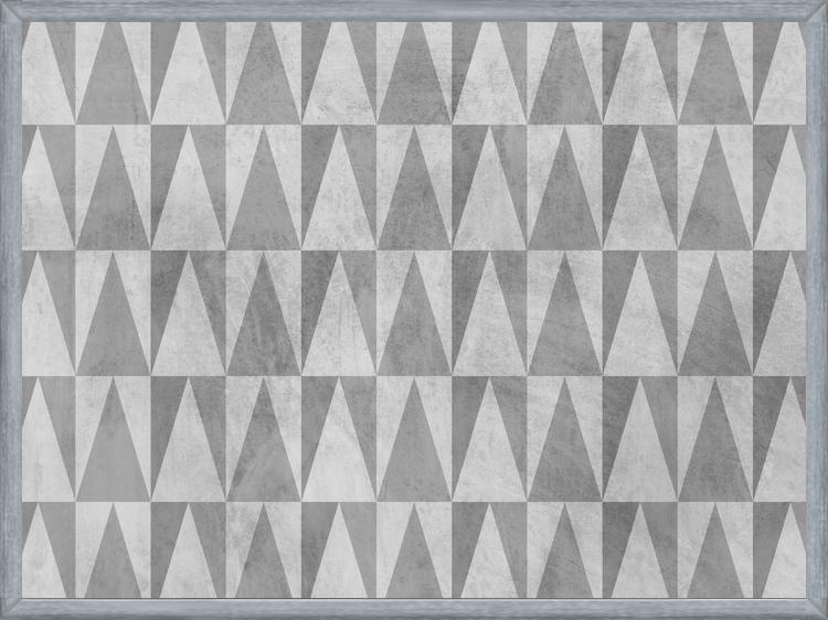 Cuadro Geométrico Triângulos - Gris