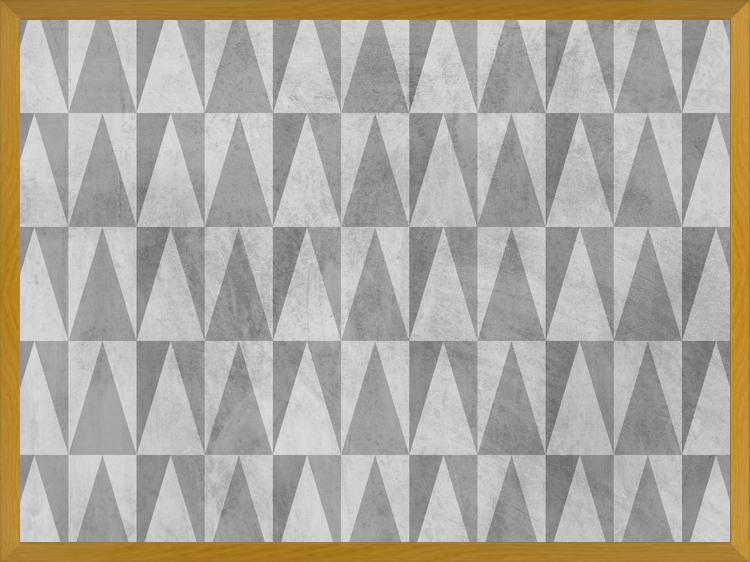 Cuadro Geométrico Triângulos - Gris