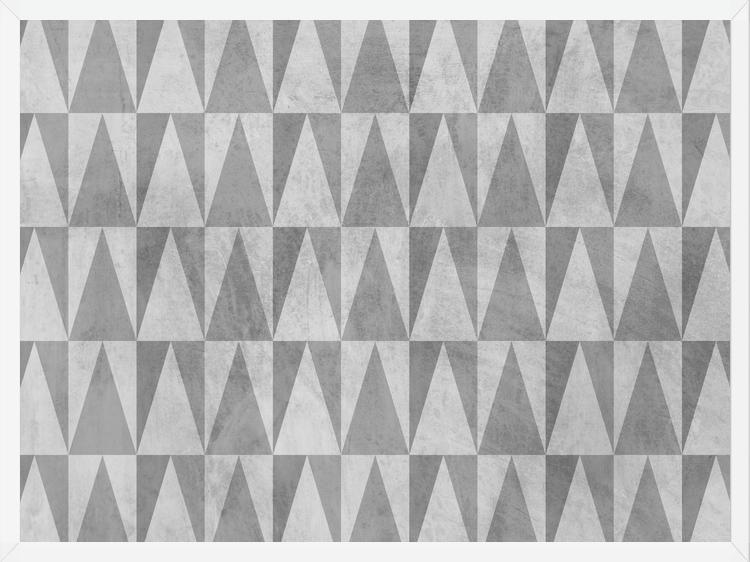 Cuadro Geométrico Triângulos - Gris