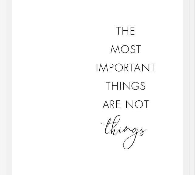 Cuadro The most important things are not things