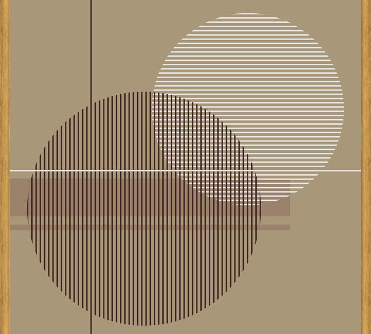 Cuadro Transparent Circles with Lines
