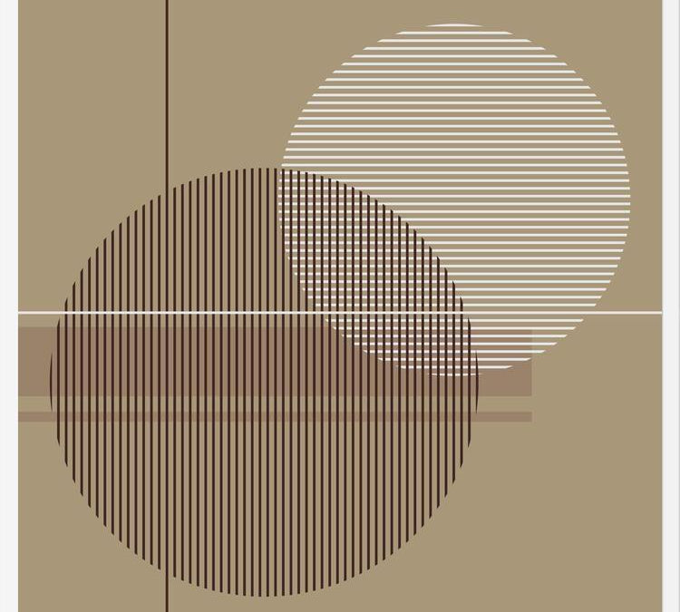 Cuadro Transparent Circles with Lines