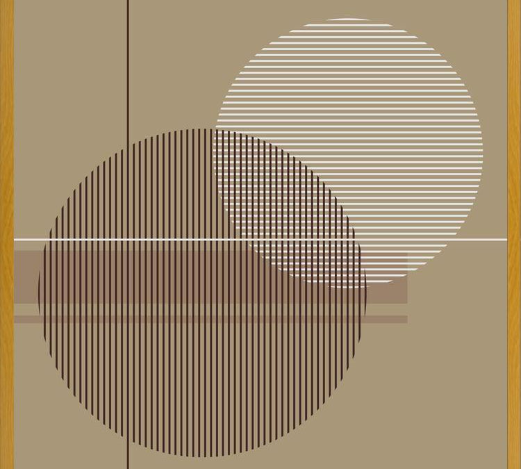 Cuadro Transparent Circles with Lines