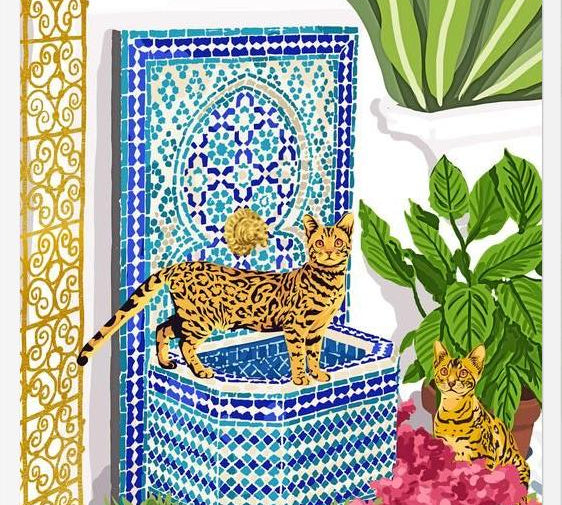 Cuadro Royal Cats, Moroccan Architecture Greece