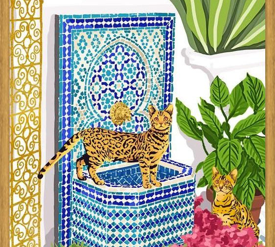 Cuadro Royal Cats, Moroccan Architecture Greece