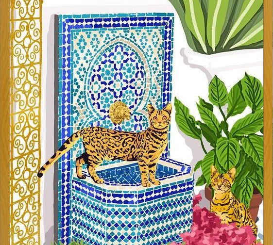 Cuadro Royal Cats, Moroccan Architecture Greece