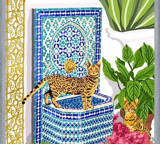 Cuadro Royal Cats, Moroccan Architecture Greece