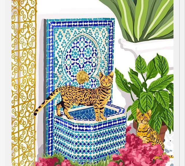 Cuadro Royal Cats, Moroccan Architecture Greece