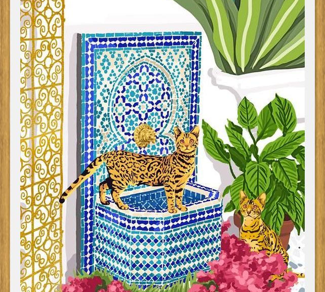 Cuadro Royal Cats, Moroccan Architecture Greece