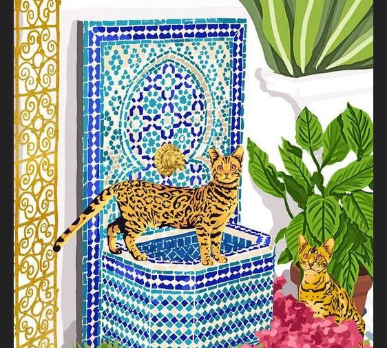 Cuadro Royal Cats, Moroccan Architecture Greece