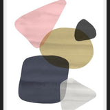 Cuadro Organic Bold Shapes Gold Pink 2