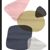 Cuadro Organic Bold Shapes Gold Pink 2
