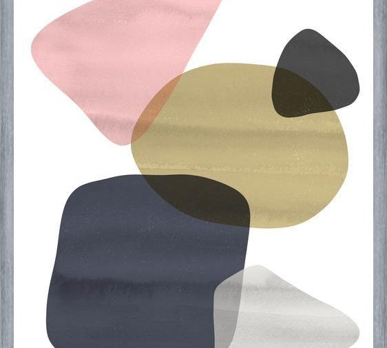 Cuadro Organic Bold Shapes Gold Pink 2
