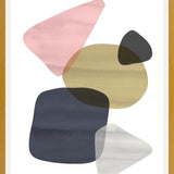 Cuadro Organic Bold Shapes Gold Pink 2