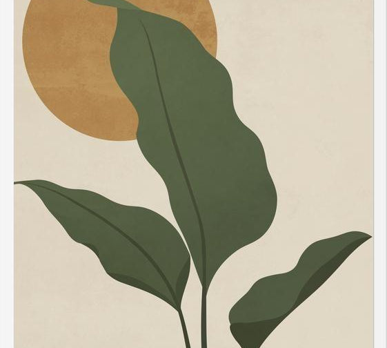 Cuadro LEAVES AND SUN - 01B