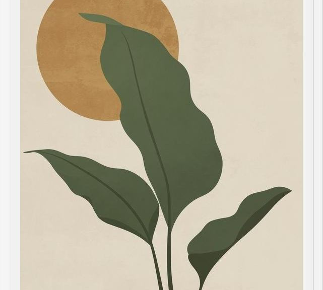 Cuadro LEAVES AND SUN - 01B