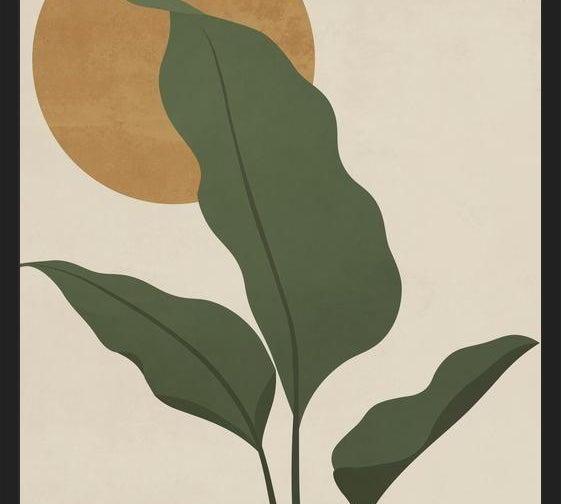 Cuadro LEAVES AND SUN - 01B