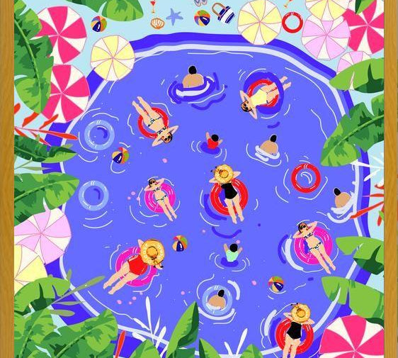 Cuadro Pool Party