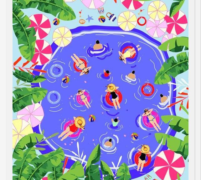 Cuadro Pool Party