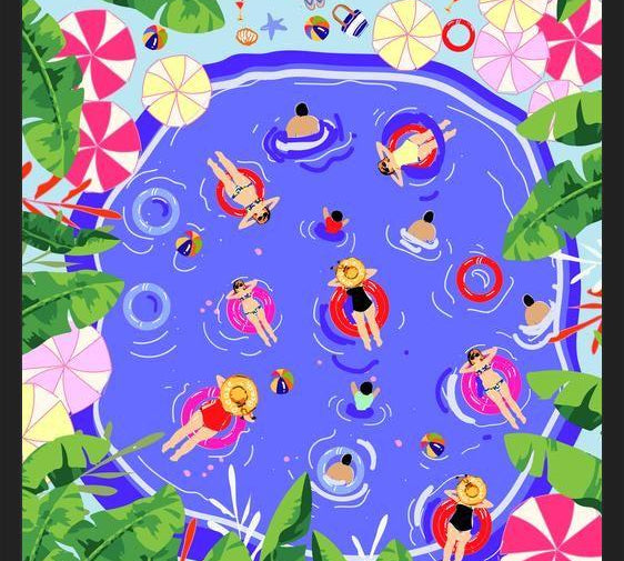 Cuadro Pool Party
