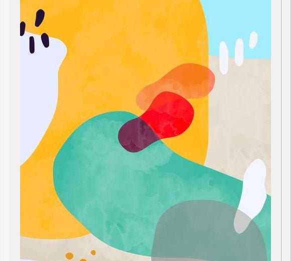 Cuadro Modern Organic Shapes
