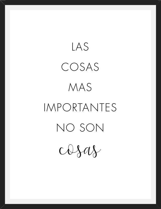 Cuadro Las cosas más importantes no son cosas
