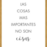 Cuadro Las cosas más importantes no son cosas