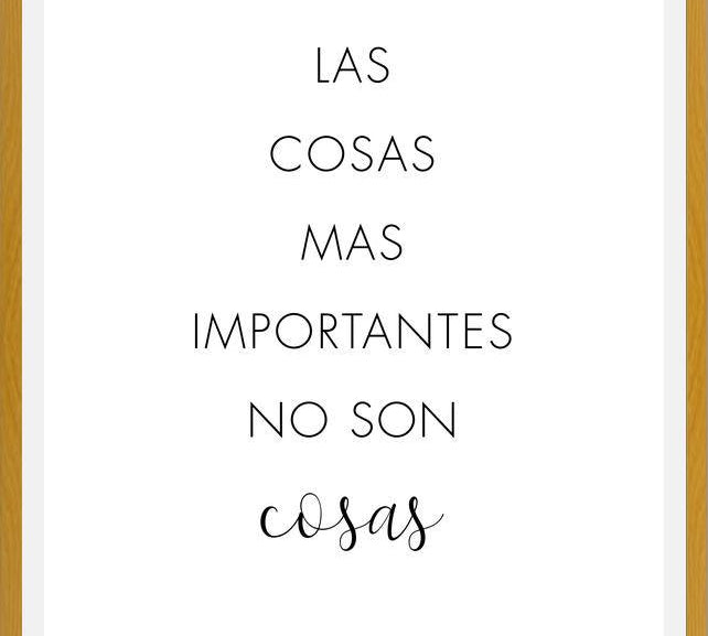 Cuadro Las cosas más importantes no son cosas