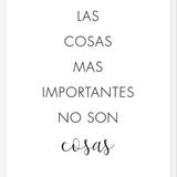 Cuadro Las cosas más importantes no son cosas