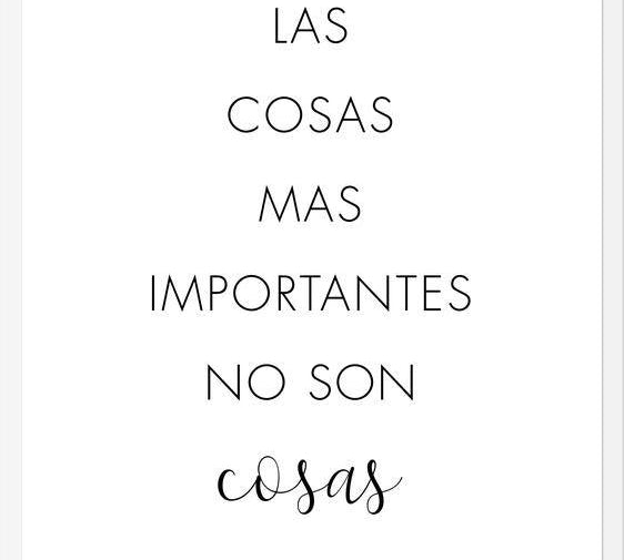 Cuadro Las cosas más importantes no son cosas