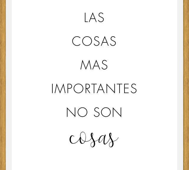Cuadro Las cosas más importantes no son cosas