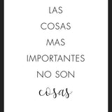Cuadro Las cosas más importantes no son cosas