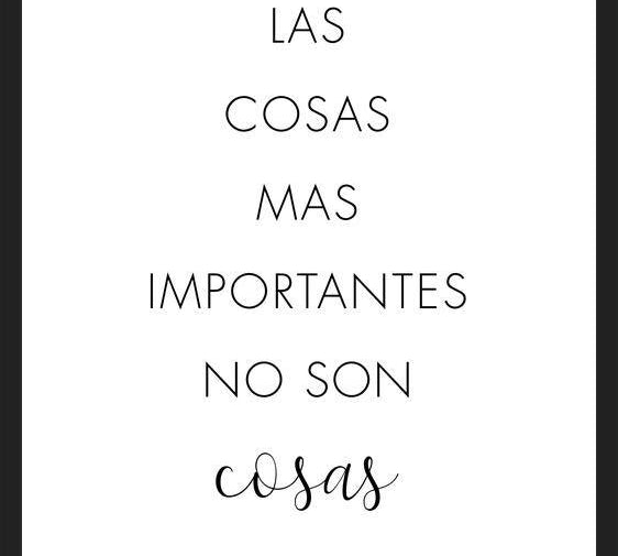 Cuadro Las cosas más importantes no son cosas