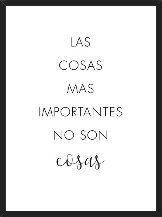 Cuadro Las cosas más importantes no son cosas