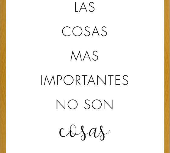 Cuadro Las cosas más importantes no son cosas