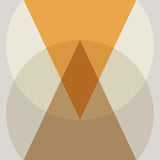 Canvas Circles & triangles - earth tones